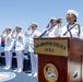 Abraham Lincoln conducts change of command ceremony
