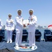 Abraham Lincoln conducts change of command ceremony