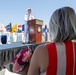 Abraham Lincoln conducts change of command ceremony