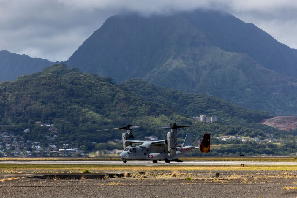 U.S. Army Soldiers Jump from an Osprey during a Recruitment Event in Hawaii