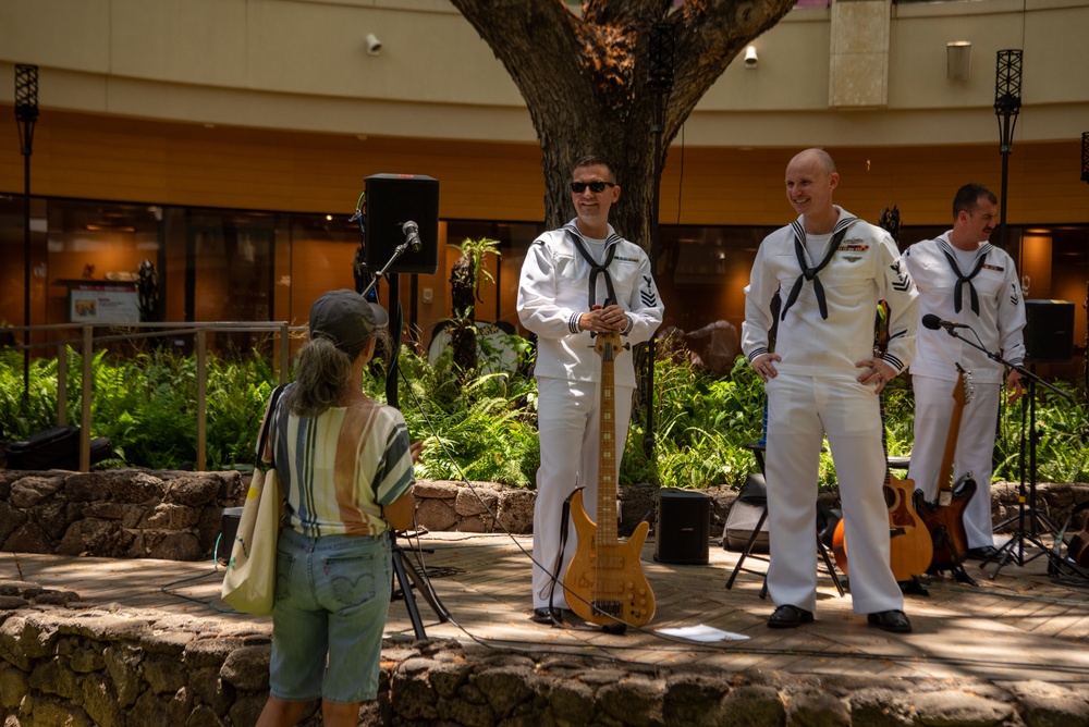 U.S. Pacific Fleet Band &quot;Pau Hana Sound&quot; at International Marketplace Waikiki