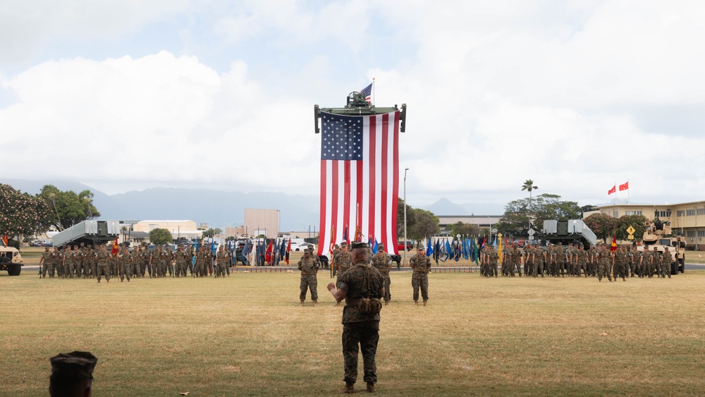 3d Marine Littoral Regiment change of command ceremony