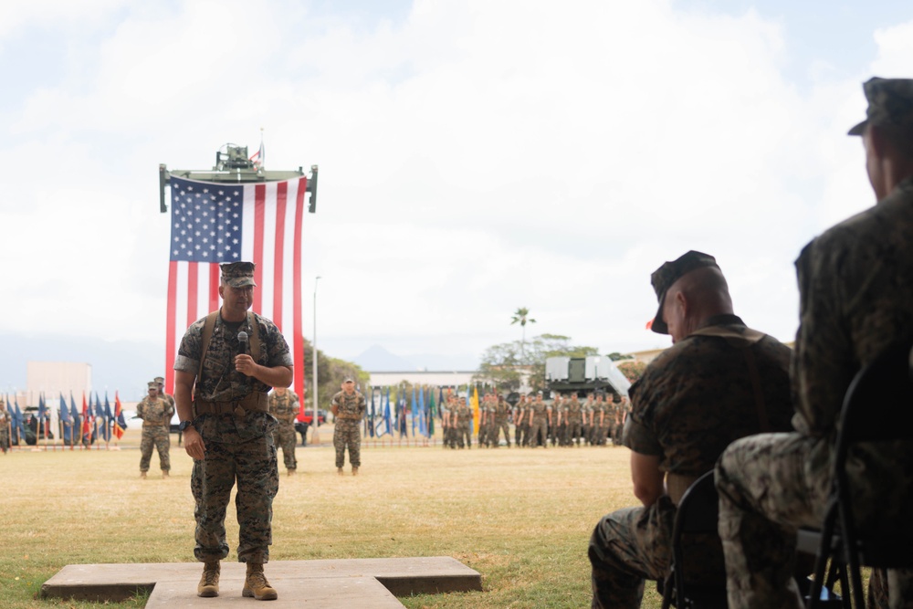3d Marine Littoral Regiment change of command ceremony