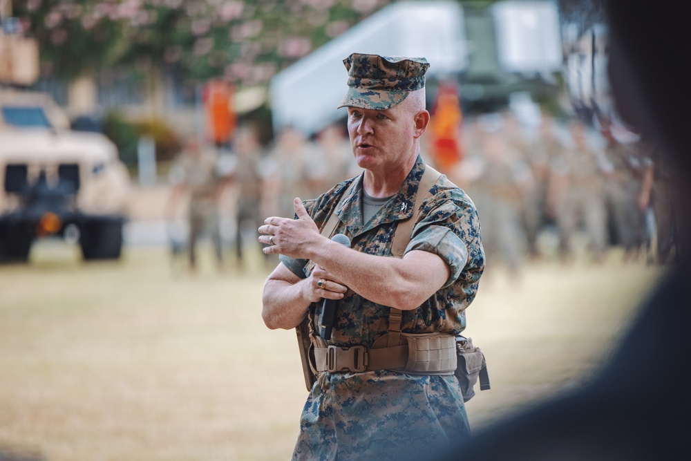 3d Marine Littoral Regiment change of command ceremony
