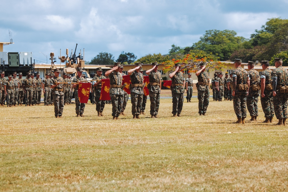 3d Marine Littoral Regiment change of command ceremony