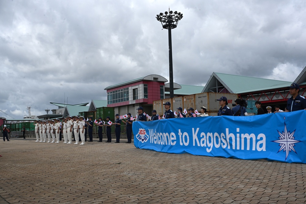 USCG Cutter Stratton (WMSL 752) arrives in Kagoshima, Japan, commences trilateral engagements with Japan Coast Guard and Philippine Coast Guard