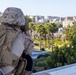 U.S. Marines, Department of Homeland Security police, FBI police guard federal building