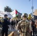 U.S. Marines, Department of Homeland Security police, FBI police guard federal building