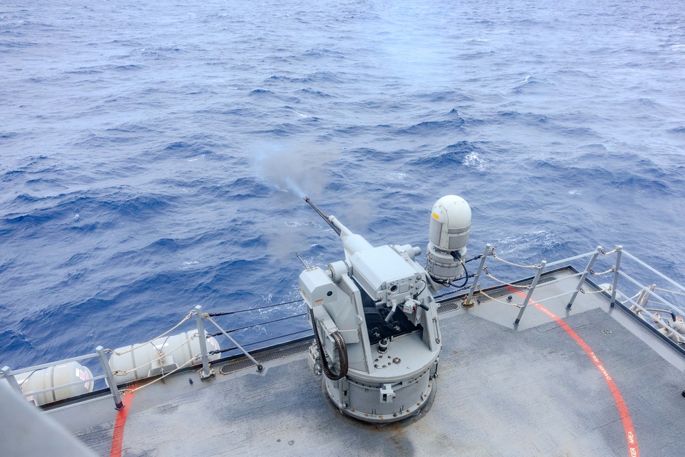 USS Ralph Johnson conducts a Live-Fire Exercise