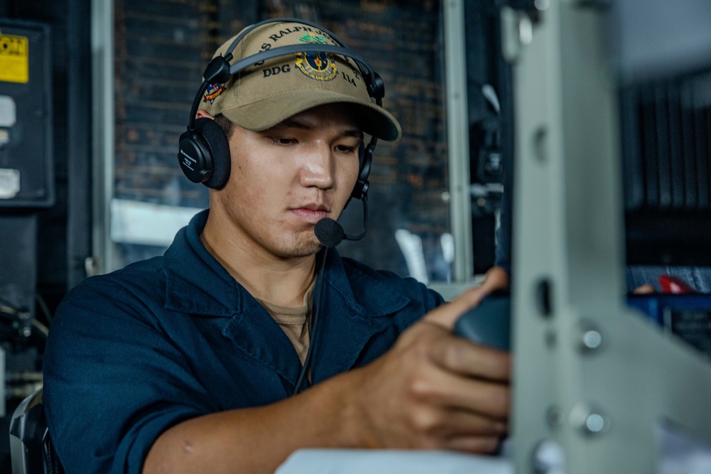 USS Ralph Johnson conducts a Live-Fire Exercise