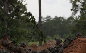 Soldiers rest before base defense at JRTC