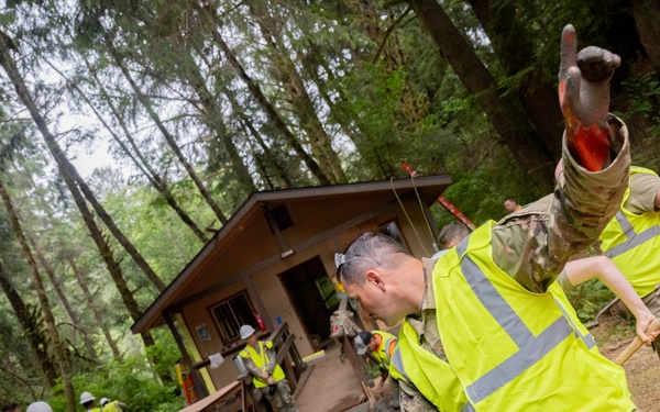 124th CES Trains and Serves in Redwood Forest