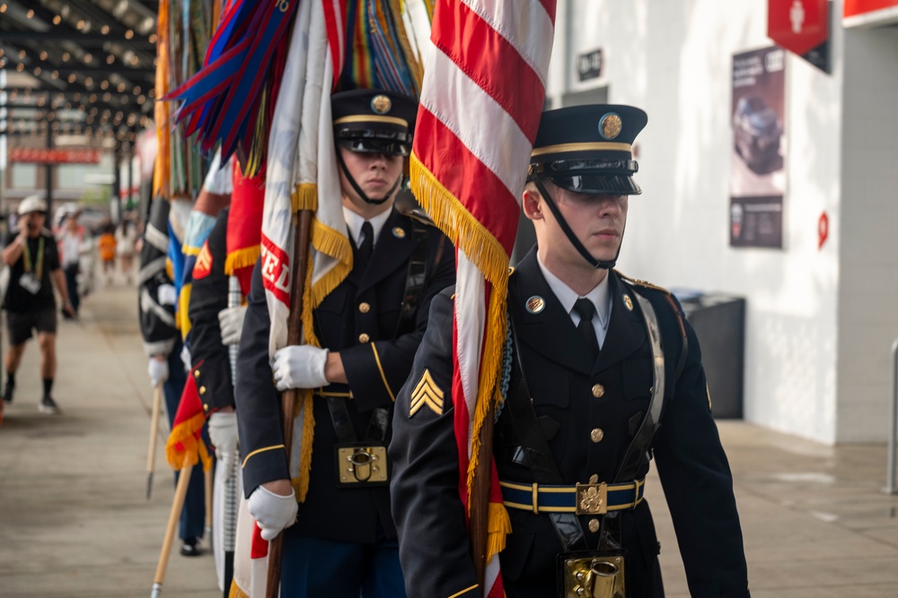 Joint Armed Forces Color Guard Opens FIFA Match in D.C.