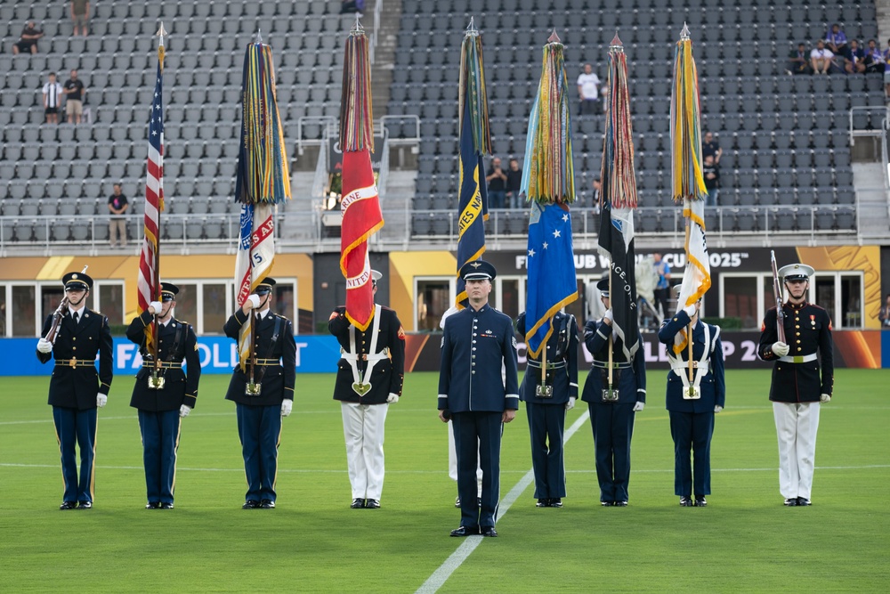 Joint Armed Forces Color Guard Opens FIFA Match in D.C.