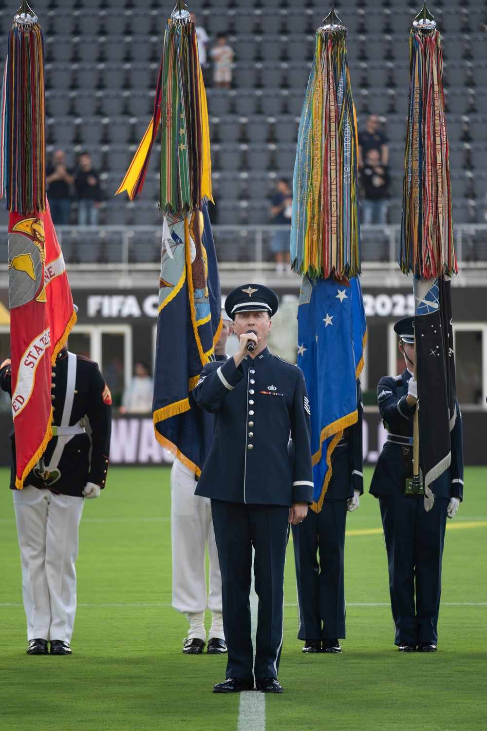 Joint Armed Forces Color Guard Opens FIFA Match in D.C.