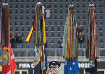 Joint Armed Forces Color Guard Opens FIFA Match in D.C.
