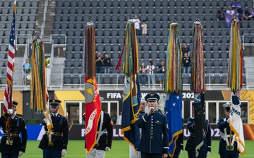 Joint Armed Forces Color Guard Opens FIFA Match in D.C.