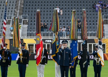 Joint Armed Forces Color Guard Opens FIFA Match in D.C.