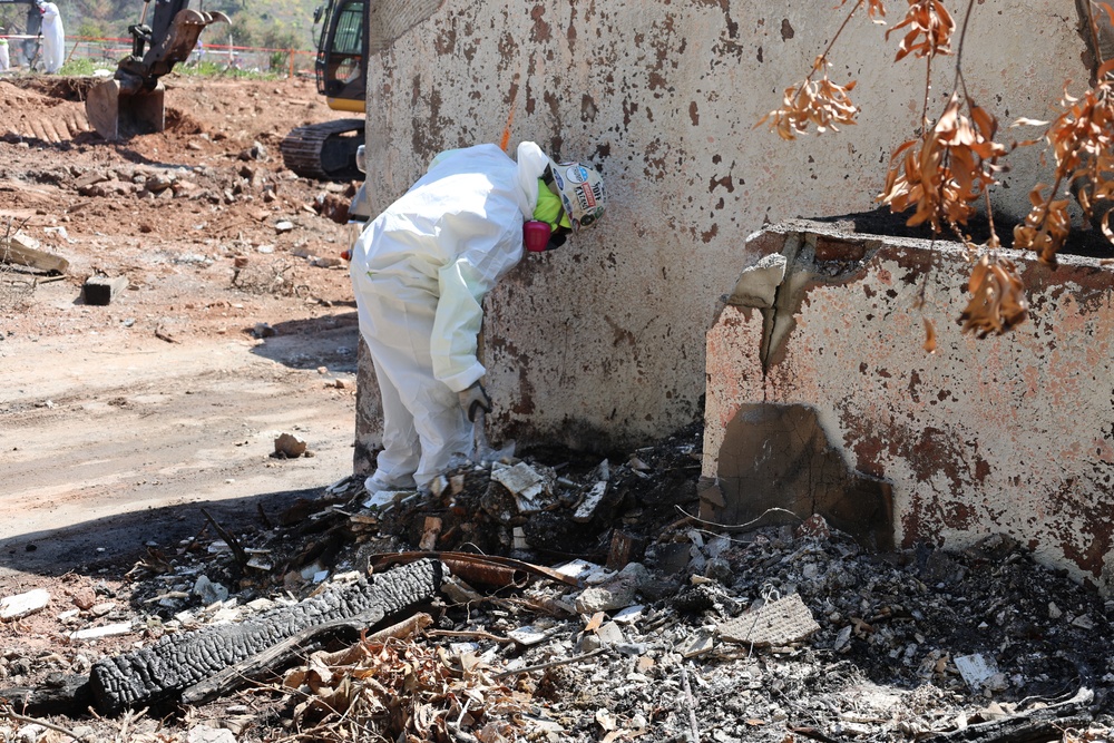 Debris removal in the Pacific Palisades