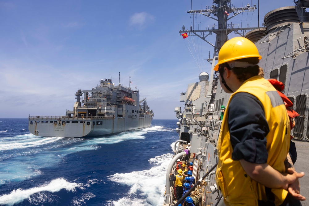 Shoup conducts replenishment-at-sea