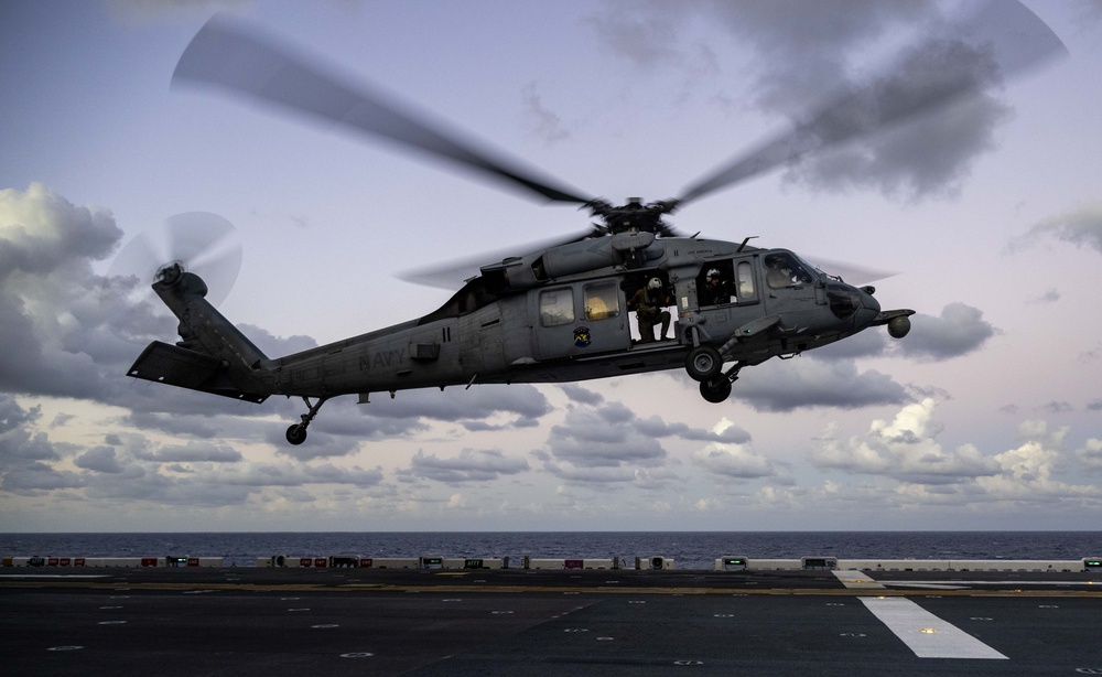 USS America (LHA 6) Conducts Flight Operations