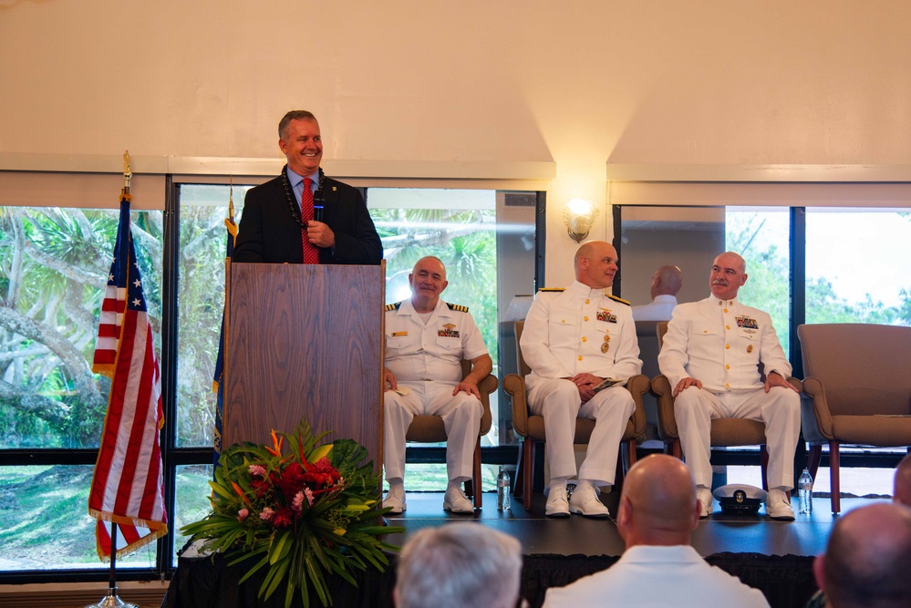 Joint Region Marianas Command Master Chief William Webster retires from the Navy after 33 years of service
