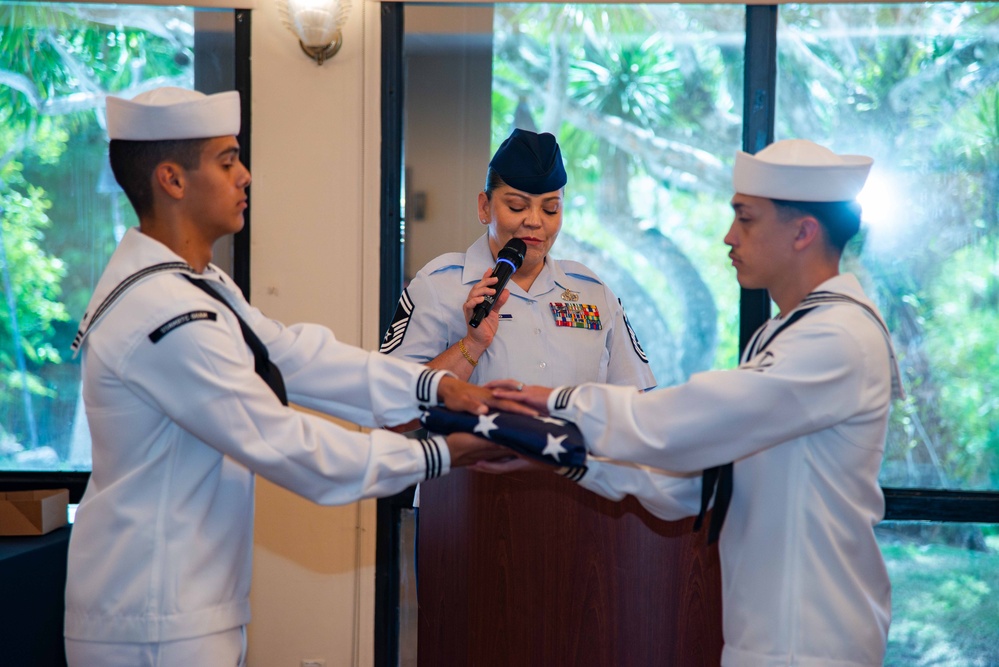 Joint Region Marianas Command Master Chief William Webster retires from the Navy after 33 years of service