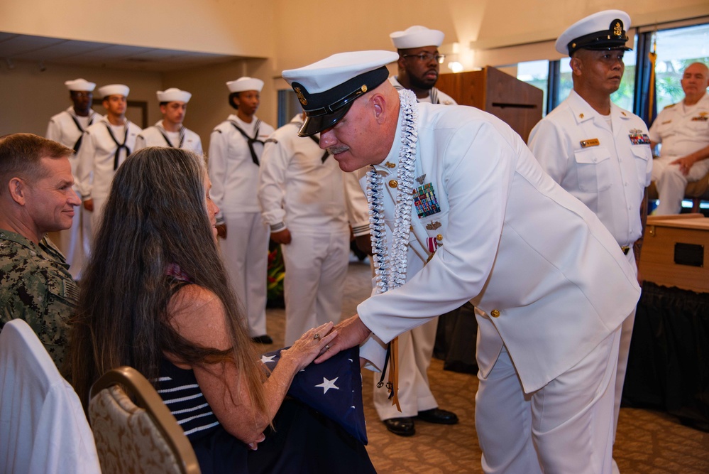 Joint Region Marianas Command Master Chief William Webster retires from the Navy after 33 years of service