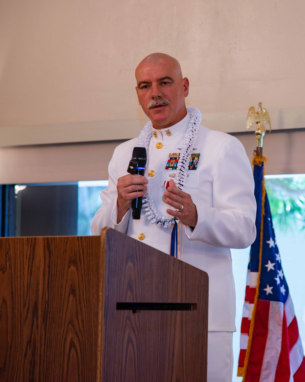 Joint Region Marianas Command Master Chief William Webster retires from the Navy after 33 years of service