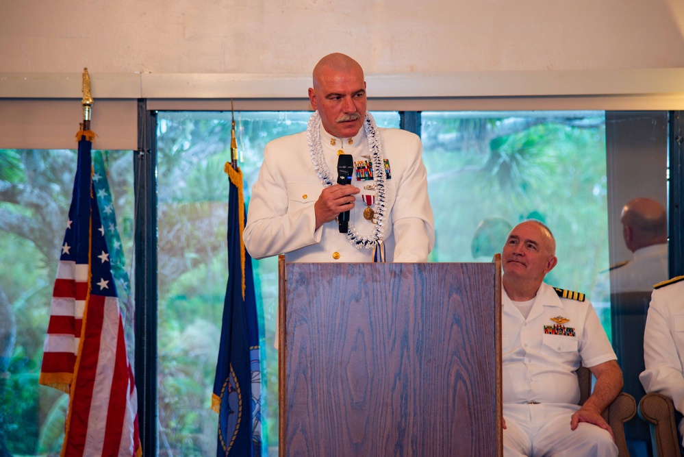 Joint Region Marianas Command Master Chief William Webster retires from the Navy after 33 years of service
