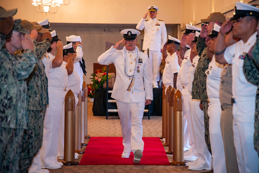 Joint Region Marianas Command Master Chief William Webster retires from the Navy after 33 years of service