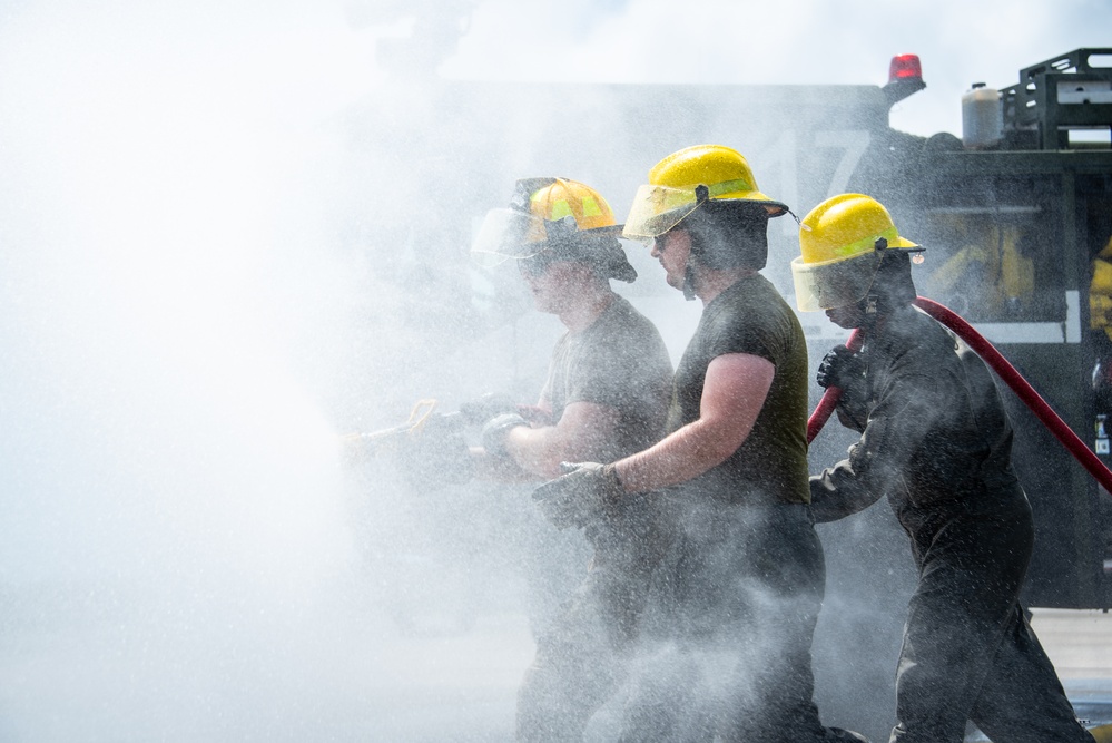 134th CES Turret &amp; Hose Training