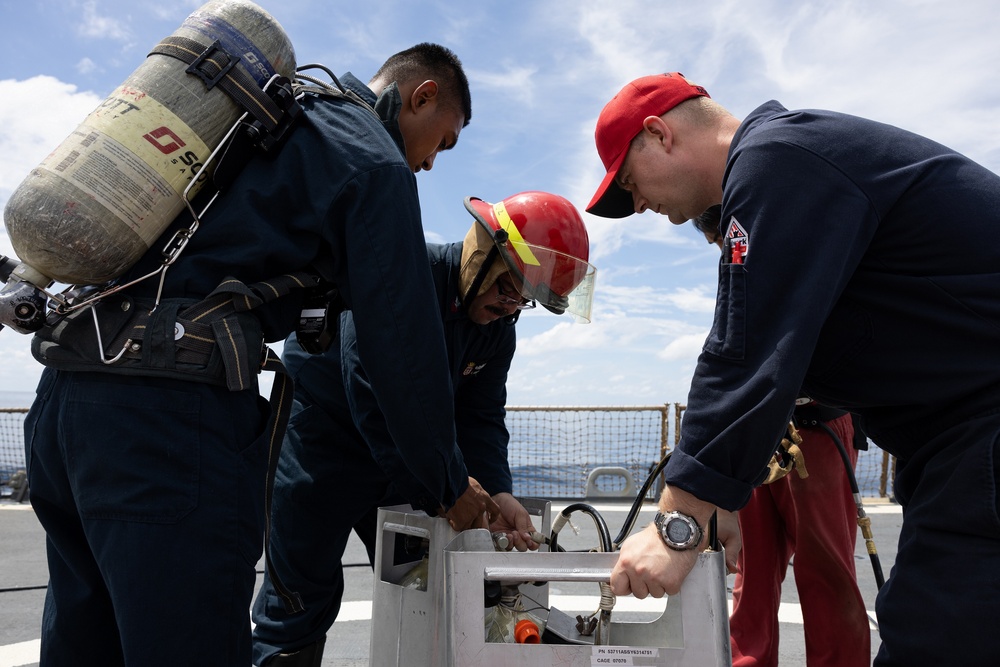Curtis Wilbur Conduct In-Port Emergency Team Drill
