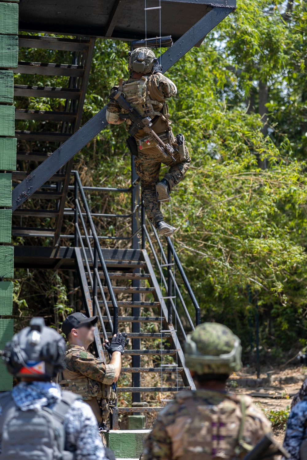 Balikatan 25: MARSOC, Philippines SOF Units conduct hook and climb training