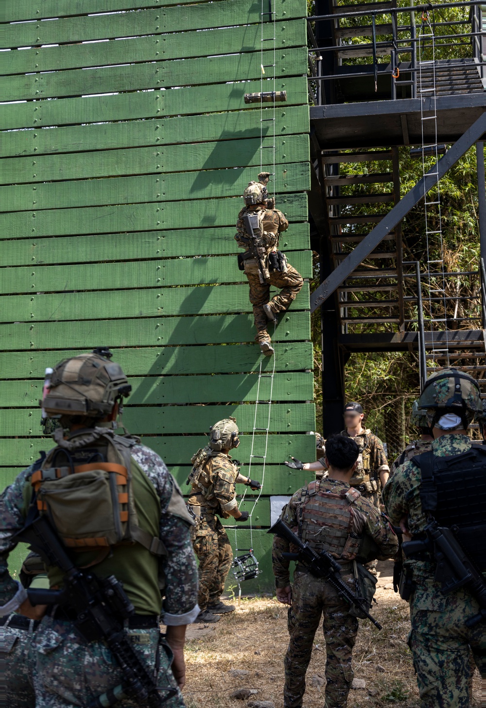 Balikatan 25: MARSOC, Philippines SOF Units conduct hook and climb training