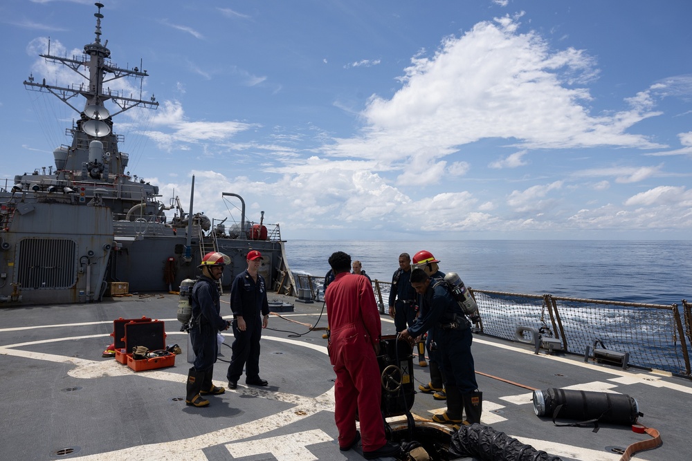 Curtis Wilbur Conduct In-Port Emergency Team Drill