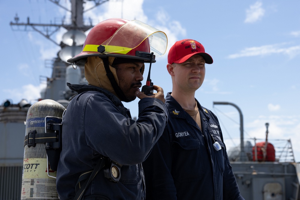 Curtis Wilbur Conduct In-Port Emergency Team Drill