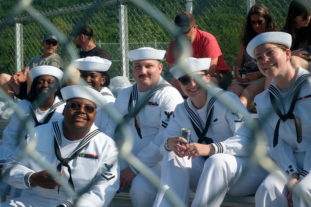 Anchorage Navy Week Enlistment Ceremony at Chinooks Game