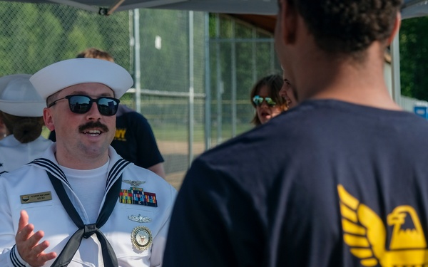 Anchorage Navy Week Enlistment Ceremony at Chinooks Game