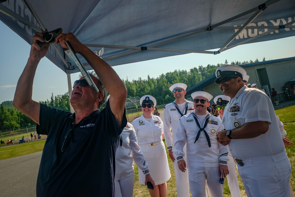 Anchorage Navy Week Enlistment Ceremony at Chinooks Game