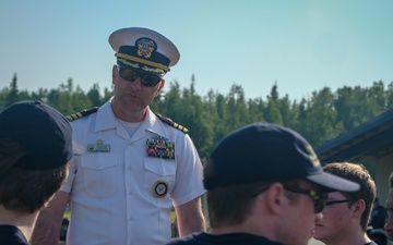 Anchorage Navy Week Enlistment Ceremony at Chinooks Game
