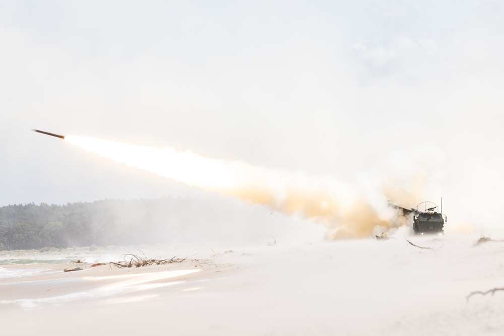 2/14 Marines Operate HIMARS in Poland during BALTOPS 25