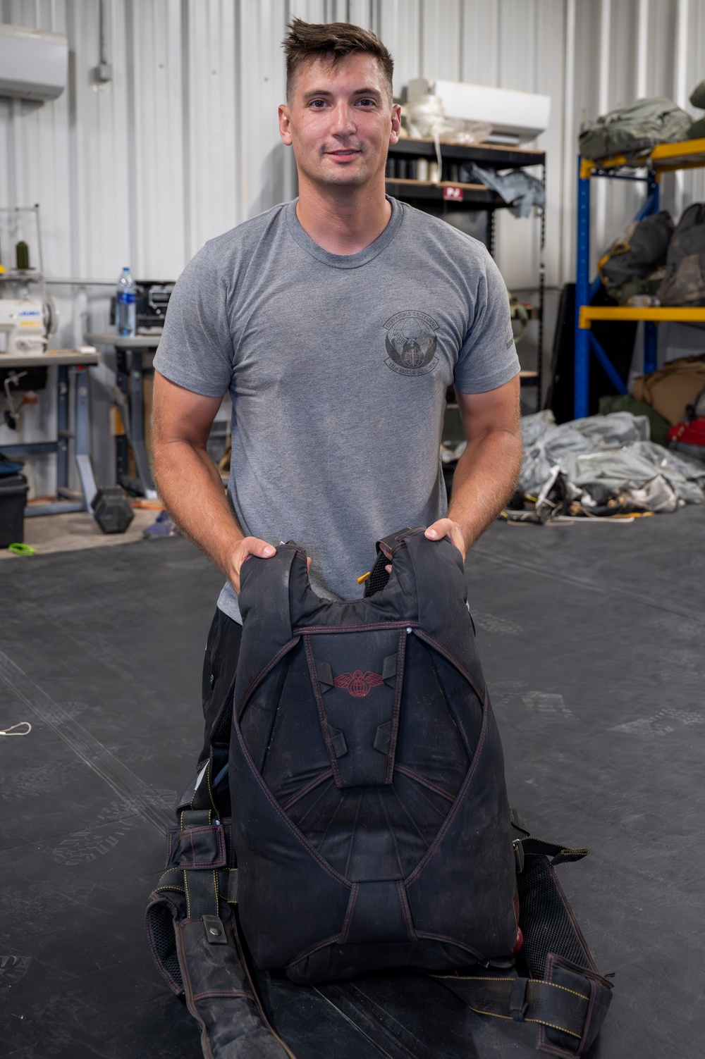 82nd Expeditionary Rescue Squadron Aircrew Flight Equipment Parachute Rigger Maintains Mission Readiness