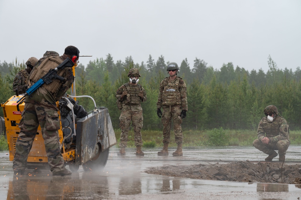 Airfield damage- repaired and ready at Atlantic Trident 25