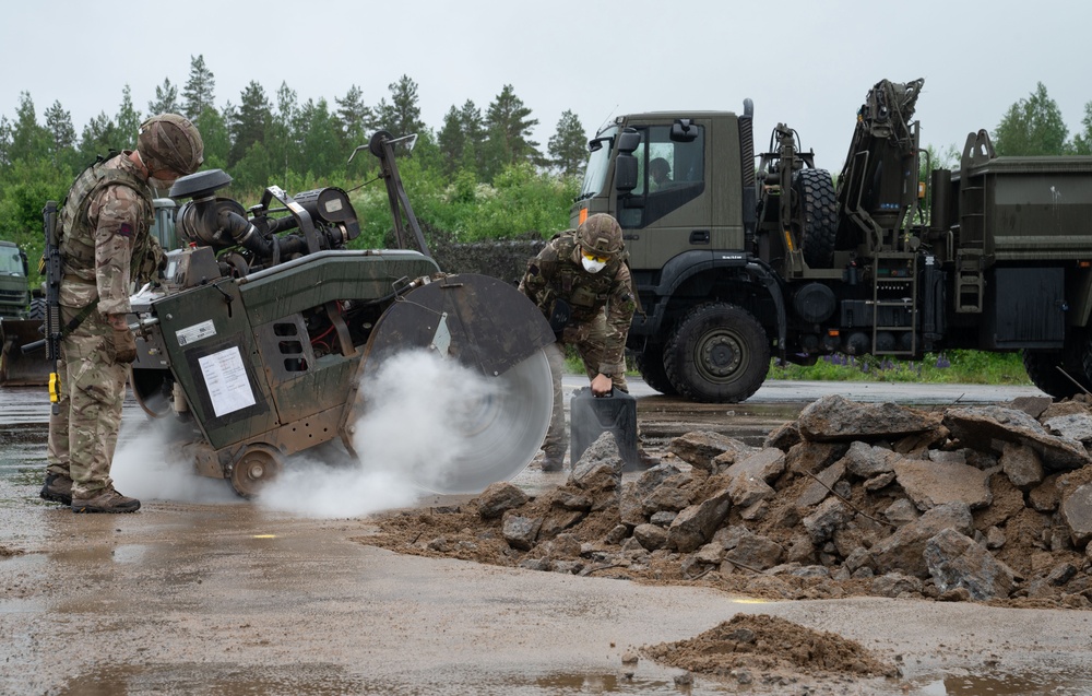 Airfield damage- repaired and ready at Atlantic Trident 25