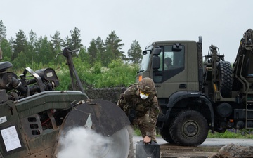 Airfield damage- repaired and ready at Atlantic Trident 25