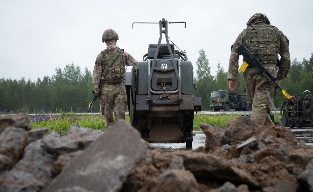 Airfield damage- repaired and ready at Atlantic Trident 25