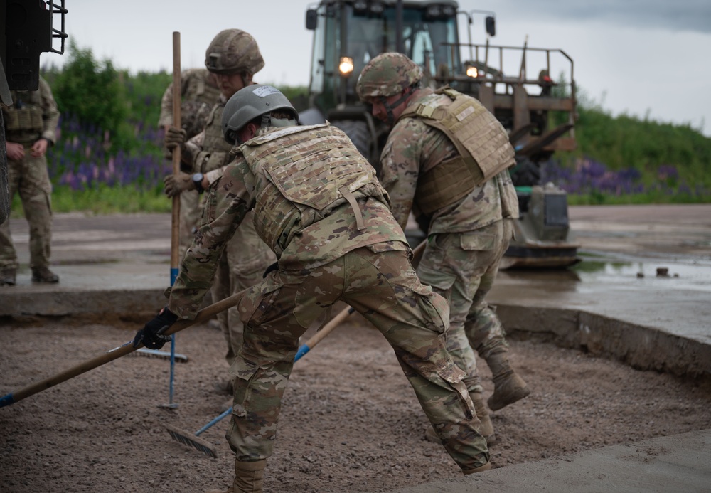 Airfield damage- repaired and ready at Atlantic Trident 25