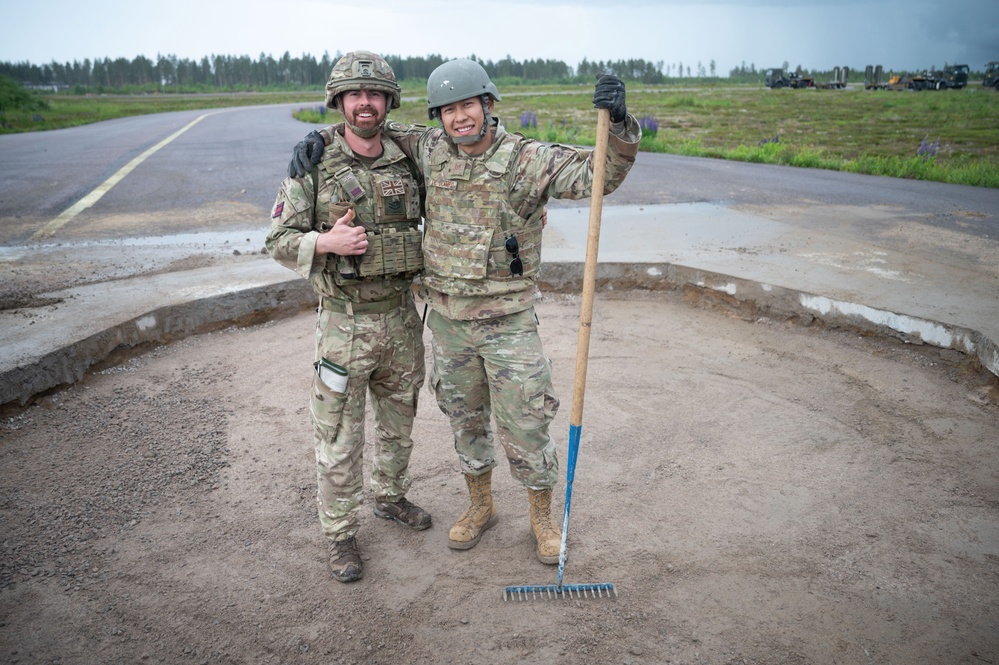 Airfield damage- repaired and ready at Atlantic Trident 25