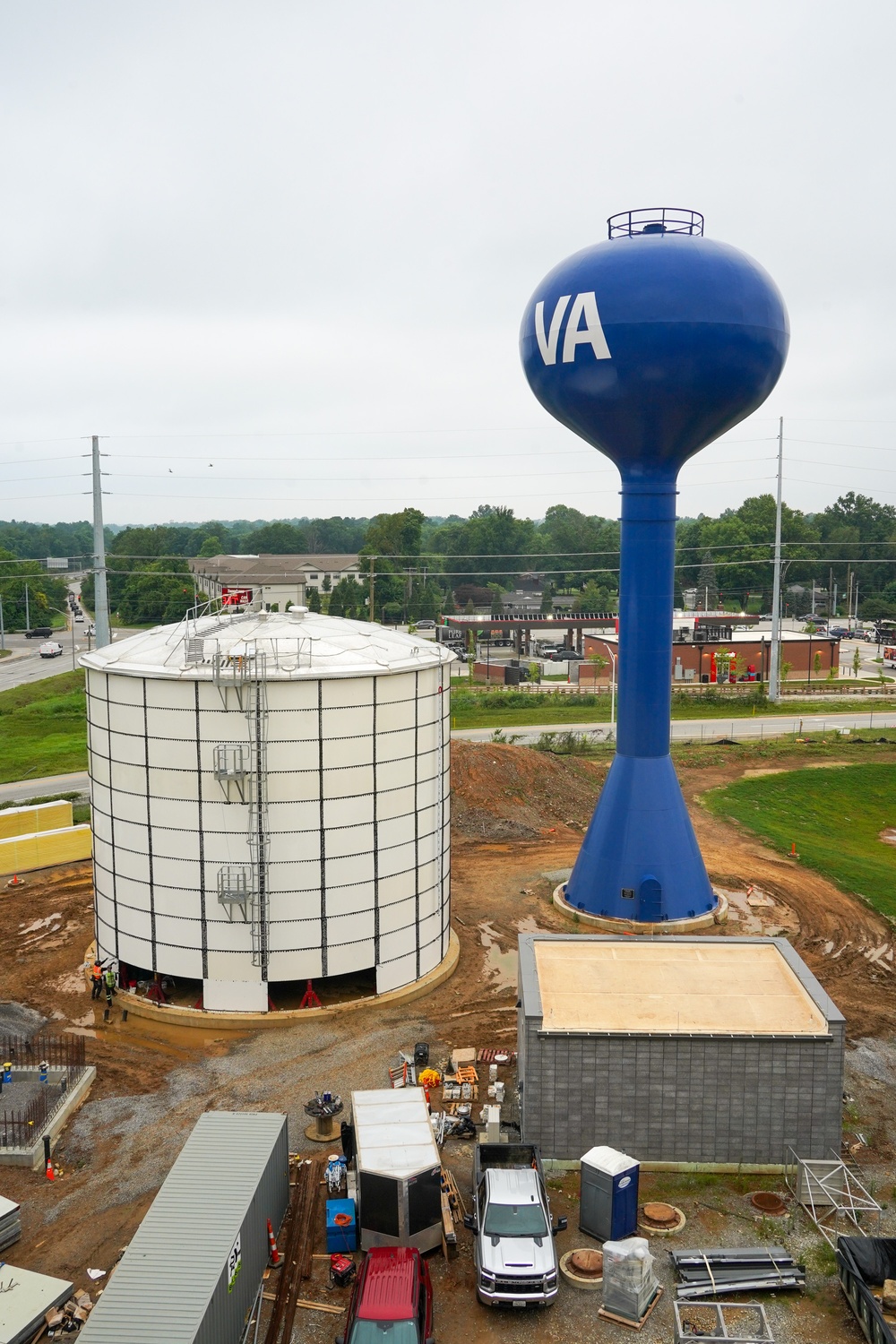 Construction work continues on the site of the Louisville VA Medical Center June 18, 2025